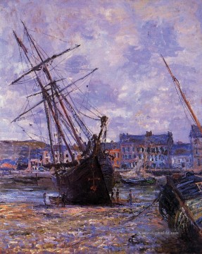 monet seerosen Ölbilder verkaufen - Boote liegen bei Ebbe bei Facamp Claude Monet